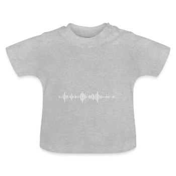 Beat Waveform Dance Musique DJ EDM Techno House - T-shirt bio col rond Bébé - gris chiné - Devant