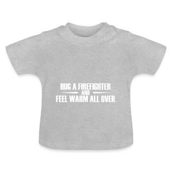 HUG POMPIER - T-shirt bio col rond Bébé - gris chiné - Devant