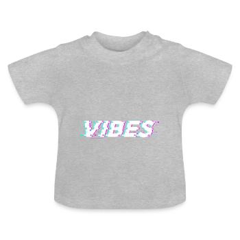 VIBES 2.0 - Baby Bio-T-Shirt mit Rundhals - Grau meliert - Vorne
