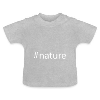 nature - T-shirt bio col rond Bébé - gris chiné - Devant