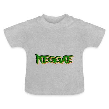 reggae - Baby Organic T-Shirt with Round Neck - heather grey - Front
