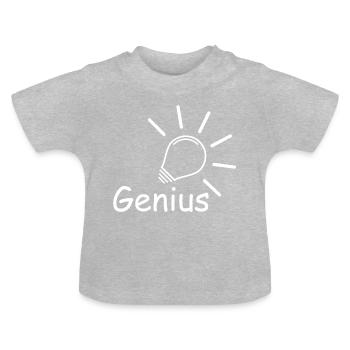 Glühbirne GENIUS - Baby Bio-T-Shirt mit Rundhals - Grau meliert - Vorne