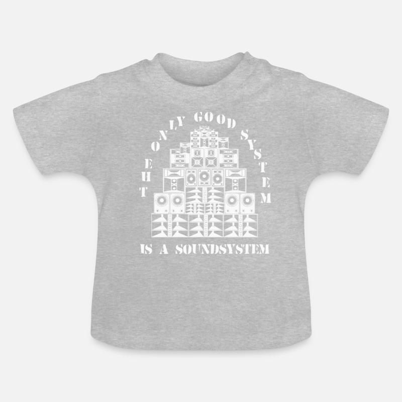 Le seul bon système est un système sonore - T-shirt bio col rond Bébé - gris chiné