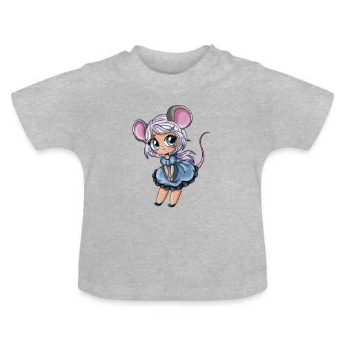 Little Mouse - Camiseta orgánica para bebé con cuello redondo