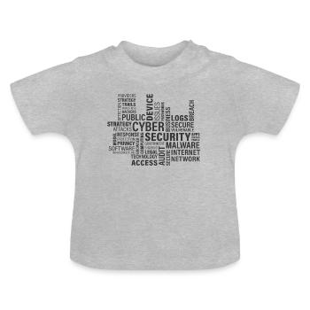 Cyber - T-shirt bio col rond Bébé - gris chiné - Devant