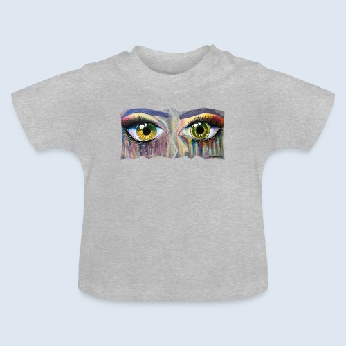 Open Eyes m/w PopArt icke.shop - Baby Bio-T-Shirt mit Rundhals