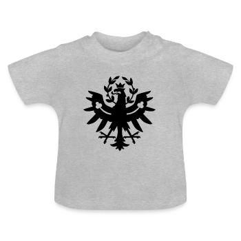 Véritable Tyrol Tyrol Tyrol Tyrolean Eagle - T-shirt bio col rond Bébé - gris chiné - Devant