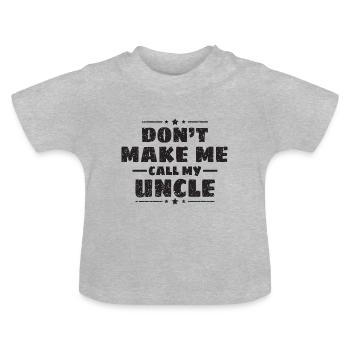 Baby Onkel Onkel Brorson Systerson Gift - Baby Bio-T-Shirt mit Rundhals - Grau meliert - Vorne