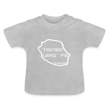 Tienbo larg pa - T-shirt bio col rond Bébé - gris chiné - Devant