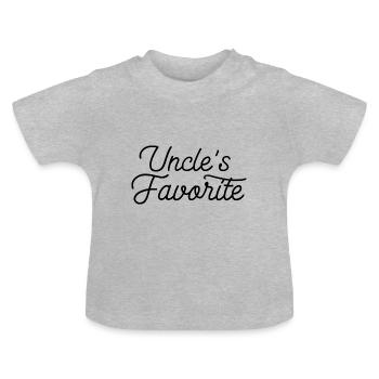 Baby Uncle Uncle Nephew Nephew Gift - Baby Organic T-Shirt with Round Neck - heather grey - Front