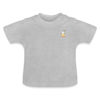 Rainbow muffin - Baby Organic T-Shirt with Round Neck - heather grey - Front