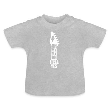 Rock music - Baby Organic T-Shirt with Round Neck - heather grey - Front