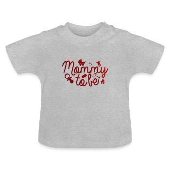 idée de cadeau naissance bébé enfant né naissance - T-shirt bio col rond Bébé - gris chiné - Devant