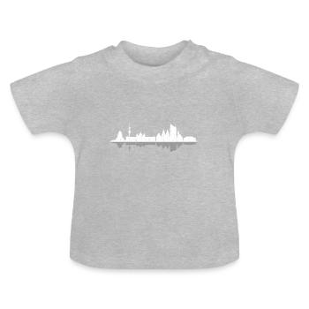 Leipzig - T-shirt bio col rond Bébé - gris chiné - Devant