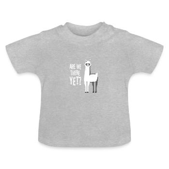 Are we there yet? - Baby Organic T-Shirt with Round Neck - heather grey - Front