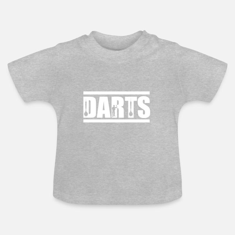 jeu de fléchettes - T-shirt bio col rond Bébé - gris chiné