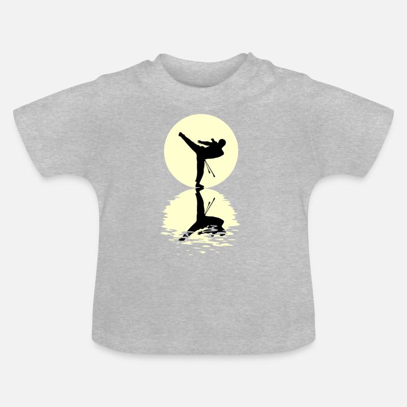 Lune Capoeira Tshirt - T-shirt bio col rond Bébé - gris chiné