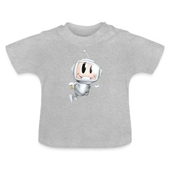 Der kleine Astronaut - Baby Bio-T-Shirt mit Rundhals - Grau meliert - Vorne