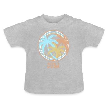 Cuba - T-shirt bio col rond Bébé - gris chiné - Devant