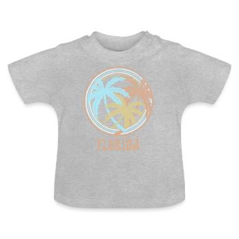 Floride - T-shirt bio col rond Bébé - gris chiné - Devant