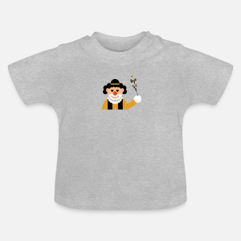 clown - T-shirt bio col rond Bébé - gris chiné