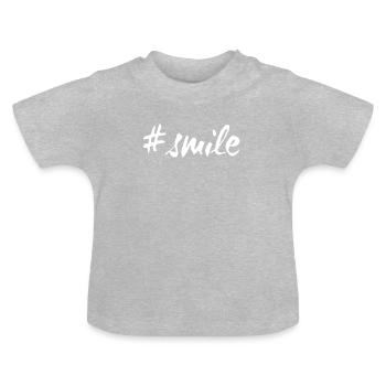 #smile - Baby Bio-T-Shirt mit Rundhals - Grau meliert - Vorne