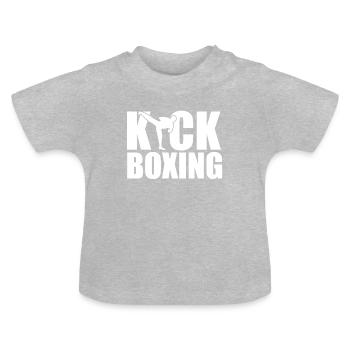 kickboxing - Baby Bio-T-Shirt mit Rundhals - Grau meliert - Vorne