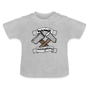 Erzgebirge - Baby Bio-T-Shirt mit Rundhals - Grau meliert - Vorne