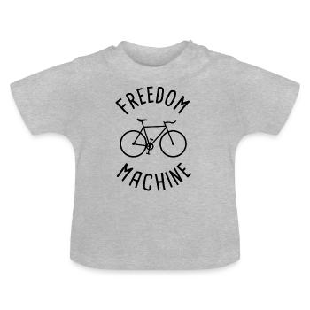 coureur - T-shirt bio col rond Bébé - gris chiné - Devant