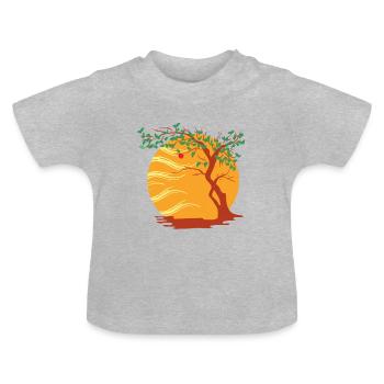 Temps d'automne automne début d'automne - T-shirt bio col rond Bébé - gris chiné - Devant