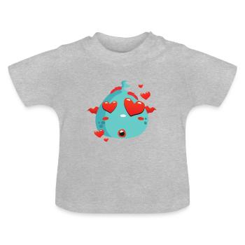 Bosse bleue - T-shirt bio col rond Bébé - gris chiné - Devant