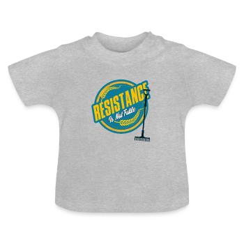 RESISTANCE GROW - T-shirt bio col rond Bébé - gris chiné - Devant