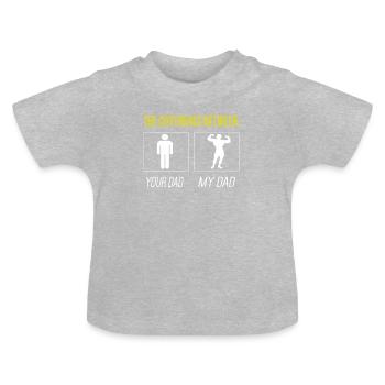 Ton père, mon père, ton père, mon père, cadeau - T-shirt bio col rond Bébé - gris chiné - Devant