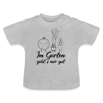 Garten - Baby Bio-T-Shirt mit Rundhals - Grau meliert - Vorne