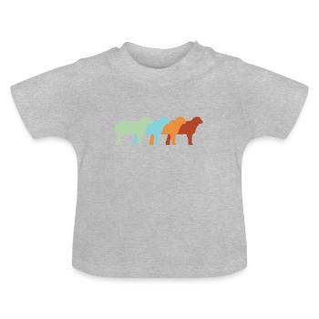 Mouton cru - T-shirt bio col rond Bébé - gris chiné - Devant