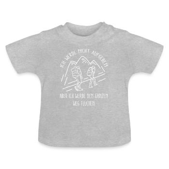 Ganzen Weg Fluchen - Baby Bio-T-Shirt mit Rundhals - Grau meliert - Vorne