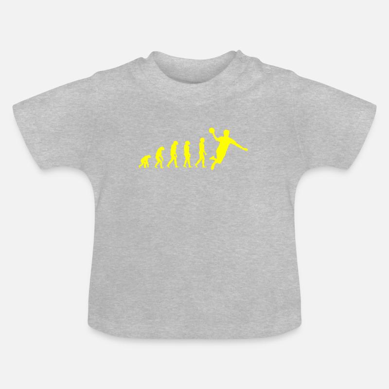 HANDBALL Evolution - Baby Bio-T-Shirt mit Rundhals - Grau meliert