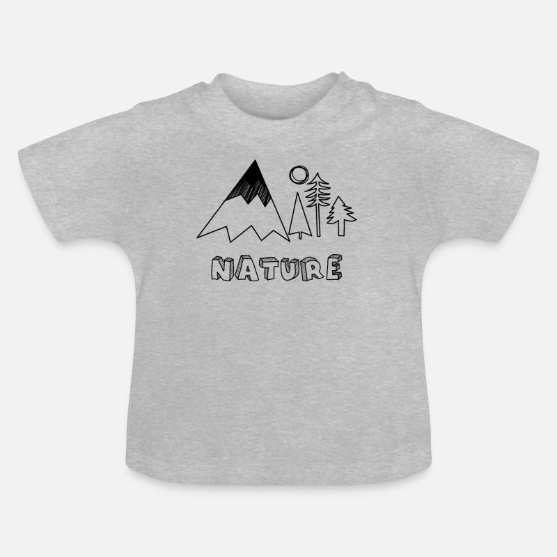 Nature - La beauté de la nature dans cette douce - T-shirt bio col rond Bébé - gris chiné