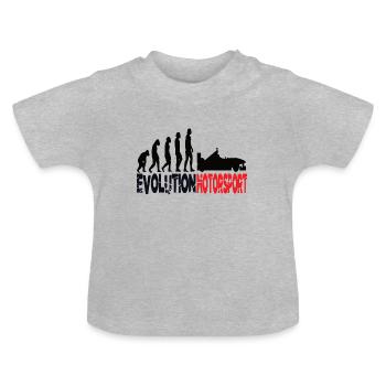 Motorsport - Baby Bio-T-Shirt mit Rundhals - Grau meliert - Vorne