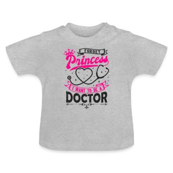 Étudiant en médecine - T-shirt bio col rond Bébé - gris chiné - Devant