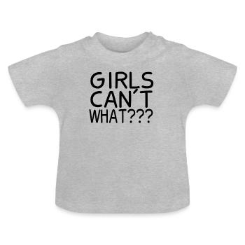 Cadeau féministe féministe féministe - T-shirt bio col rond Bébé - gris chiné - Devant