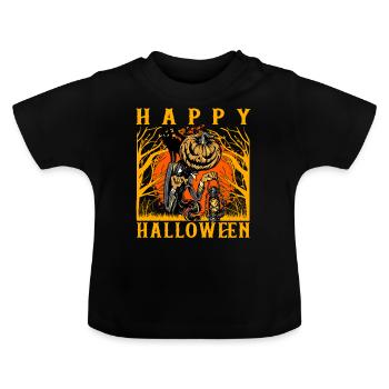Joyeux halloween - T-shirt bio col rond Bébé - noir - Devant