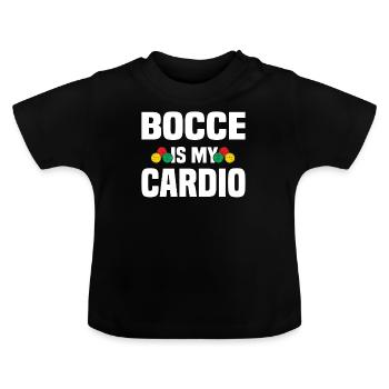 Boccia Petanque Boule Bocciaspieler Lyonnais - Baby Bio-T-Shirt mit Rundhals - Schwarz - Vorne