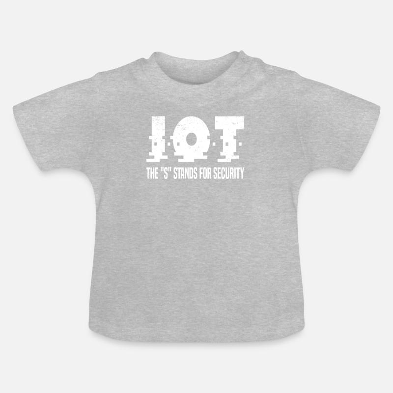Internet Des Objets IOT Programmeur Admin IT - T-shirt bio col rond Bébé - gris chiné