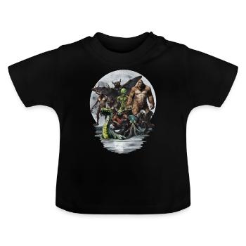 Cryptid Group - Baby Organic T-Shirt with Round Neck - black - Front