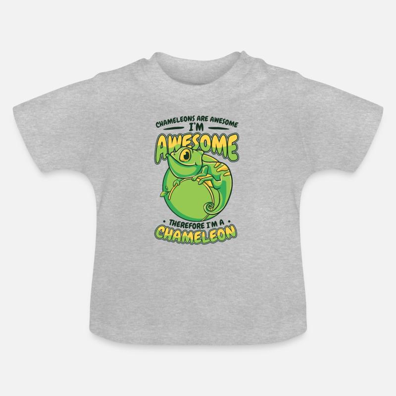 Par conséquent, je suis un amant voilé de panthère caméléon - T-shirt bio col rond Bébé - gris chiné