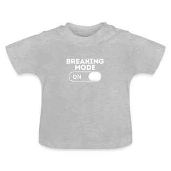 Mode de freinage - T-shirt bio col rond Bébé - gris chiné - Devant