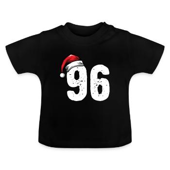 96 Numéro Noël - T-shirt bio col rond Bébé - noir - Devant