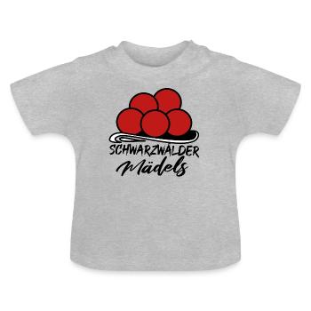 Schwarzwald Mädels Heimat Bollenhut Kuckuck - Baby Bio-T-Shirt mit Rundhals - Grau meliert - Vorne