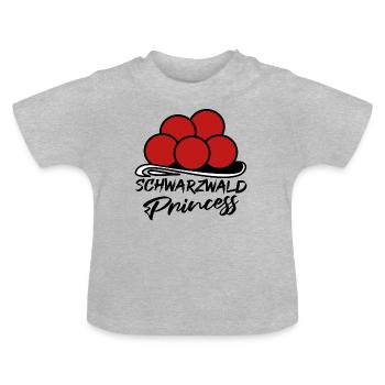 Schwarzwald Princess Heimat Bollenhut Kuckuck - Baby Bio-T-Shirt mit Rundhals - Grau meliert - Vorne